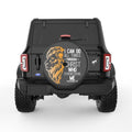 I CAN DO ALL THINGS THROUGH CHRIST BLACK CARBON FIBER TIRE COVER