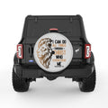I CAN DO ALL THINGS THROUGH CHRIST SILVER CARBON FIBER TIRE COVER
