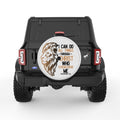 I CAN DO ALL THINGS THROUGH CHRIST PEARL  WHITE CARBON FIBER TIRE COVER