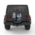 I DONT LIKE MORNING PEOPLE CAT PEARL  WHITE CARBON FIBER TIRE COVER