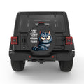 I DONT LIKE MORNING PEOPLE CAT BLACK CARBON FIBER TIRE COVER