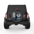 I DONT LIKE MORNING PEOPLE CAT BLACK TIRE COVER