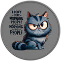 I DONT LIKE MORNING PEOPLE CAT SILVER CARBON FIBER TIRE COVER
