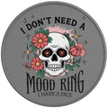 I DONT NEED A MOOD RING SILVER CARBON FIBER TIRE COVER