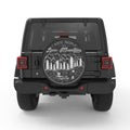 I HATE PEOPLE AND LOVE MOUNTAINS PEARL  WHITE CARBON FIBER TIRE COVER