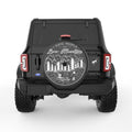 I HATE PEOPLE AND LOVE MOUNTAINS BLACK CARBON FIBER TIRE COVER