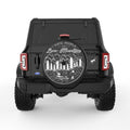 I HATE PEOPLE AND LOVE MOUNTAINS BLACK TIRE COVER