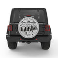 I HATE PEOPLE AND LOVE MOUNTAINS WHITE TIRE COVER