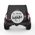 I HATE PEOPLE AND LOVE MOUNTAINS PEARL  WHITE CARBON FIBER TIRE COVER
