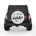I HATE PEOPLE AND LOVE MOUNTAINS WHITE TIRE COVER