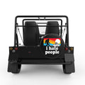 I HATE PEOPLE BIGFOOT BLACK TIRE COVER FOR MOKE