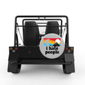 I HATE PEOPLE BIGFOOT SILVER CARBON FIBER TIRE COVER FOR MOKE