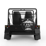 I HATE PEOPLE BLACK CARBON FIBER TIRE COVER FOR MOKE