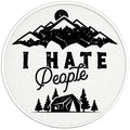 I HATE PEOPLE BLACK TIRE COVER
