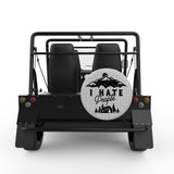 I HATE PEOPLE SILVER CARBON FIBER TIRE COVER FOR MOKE