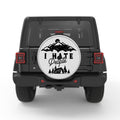 I HATE PEOPLE SILVER CARBON FIBER TIRE COVER