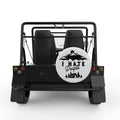 I HATE PEOPLE WHITE CARBON FIBER TIRE COVER FOR MOKE