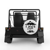 I HATE PEOPLE WHITE TIRE COVER FOR MOKE