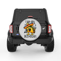 I LIVE FOR TACOS AND TEQUILA SILVER CARBON FIBER TIRE COVER