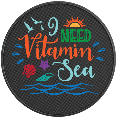I NEED VITAMIN SEA BLACK CARBON FIBER TIRE COVER