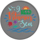 I NEED VITAMIN SEA SILVER CARBON FIBER TIRE COVER