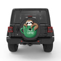 I NEED COFFEE SLOTH BLACK CARBON FIBER TIRE COVER
