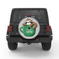 I NEED COFFEE SLOTH WHITE TIRE COVER
