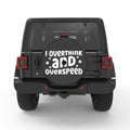 I OVERTHINK AND OVERSPEED BLACK CARBON FIBER TIRE COVER