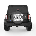 I OVERTHINK AND OVERSPEED BLACK CARBON FIBER TIRE COVER