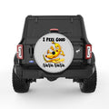 I PEEL GOOD SILVER CARBON FIBER TIRE COVER
