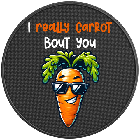 I REALLY CARROT BOUT YOU BLACK CARBON FIBER TIRE COVER