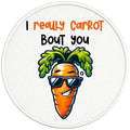 I REALLY CARROT BOUT YOU PEARL  WHITE CARBON FIBER TIRE COVER
