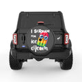 I SCREAM FOR ICE CREAM BLACK CARBON FIBER TIRE COVER