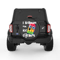 I SCREAM FOR ICE CREAM BLACK TIRE COVER