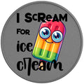 I SCREAM FOR ICE CREAM SILVER CARBON FIBER TIRE COVER