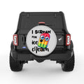 I SCREAM FOR ICE CREAM SILVER CARBON FIBER TIRE COVER