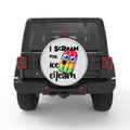 I SCREAM FOR ICE CREAM SILVER CARBON FIBER TIRE COVER