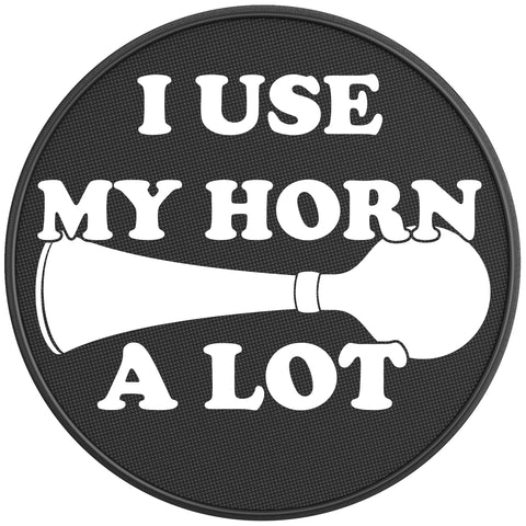 I USE MY HORN A LOT BLACK CARBON FIBER TIRE COVER