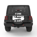 I USE MY HORN A LOT PEARL  WHITE CARBON FIBER TIRE COVER