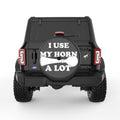 I USE MY HORN A LOT BLACK CARBON FIBER TIRE COVER