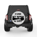 I USE MY HORN A LOT SILVER CARBON FIBER TIRE COVER