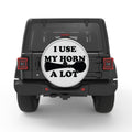 I USE MY HORN A LOT SILVER CARBON FIBER TIRE COVER