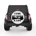 I USE MY HORN A LOT PEARL  WHITE CARBON FIBER TIRE COVER
