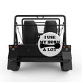 I USE MY HORN A LOT WHITE CARBON FIBER TIRE COVER FOR MOKE