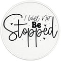 I WILL NOT BE STOPPED BLACK TIRE COVER