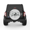 I WILL NOT BE STOPPED SILVER CARBON FIBER TIRE COVER