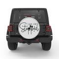 I WILL NOT BE STOPPED SILVER CARBON FIBER TIRE COVER