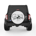 I WILL NOT BE STOPPED PEARL  WHITE CARBON FIBER TIRE COVER