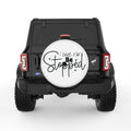 I WILL NOT BE STOPPED WHITE TIRE COVER