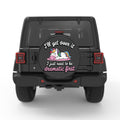 I WILL GET OVER IT PEARL  WHITE CARBON FIBER TIRE COVER
